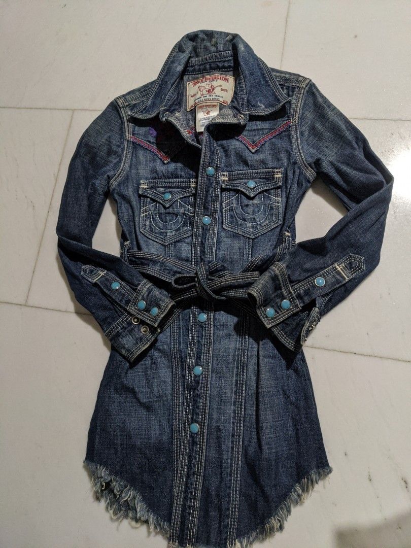 True religion denim online dress