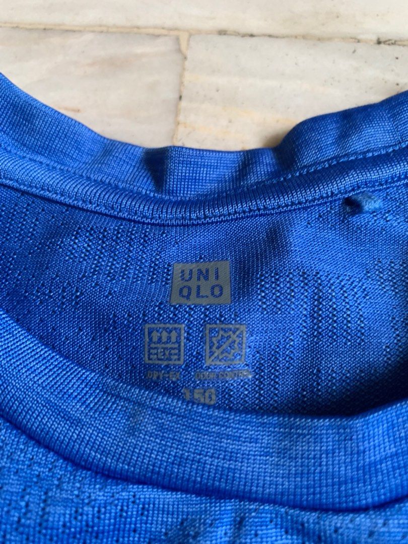 Uniqlo dri fit shirt (Category: Babies & Kids Fashion) located in Cainta. Submitted by futurequeensh_jm (Listing ID 1215318924, Image 3). Description: Uniqlo dri fit shirt for kids Light airy fabric Size 150 Fits 9-10 yrs old Kinds stretchy material.