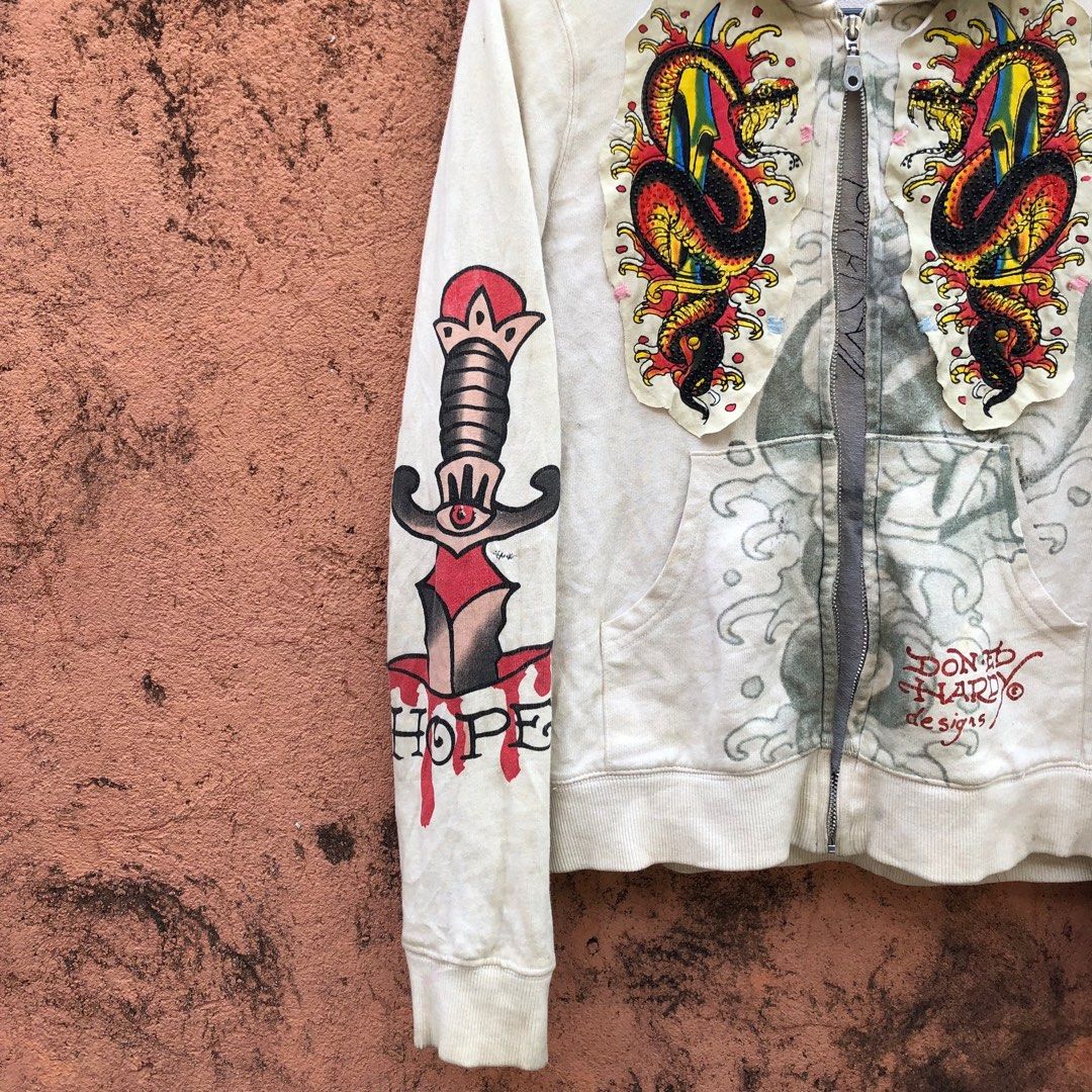 Vintage Ed Hardy Y2k Jacket, Men's Fashion, Coats, Jackets And 