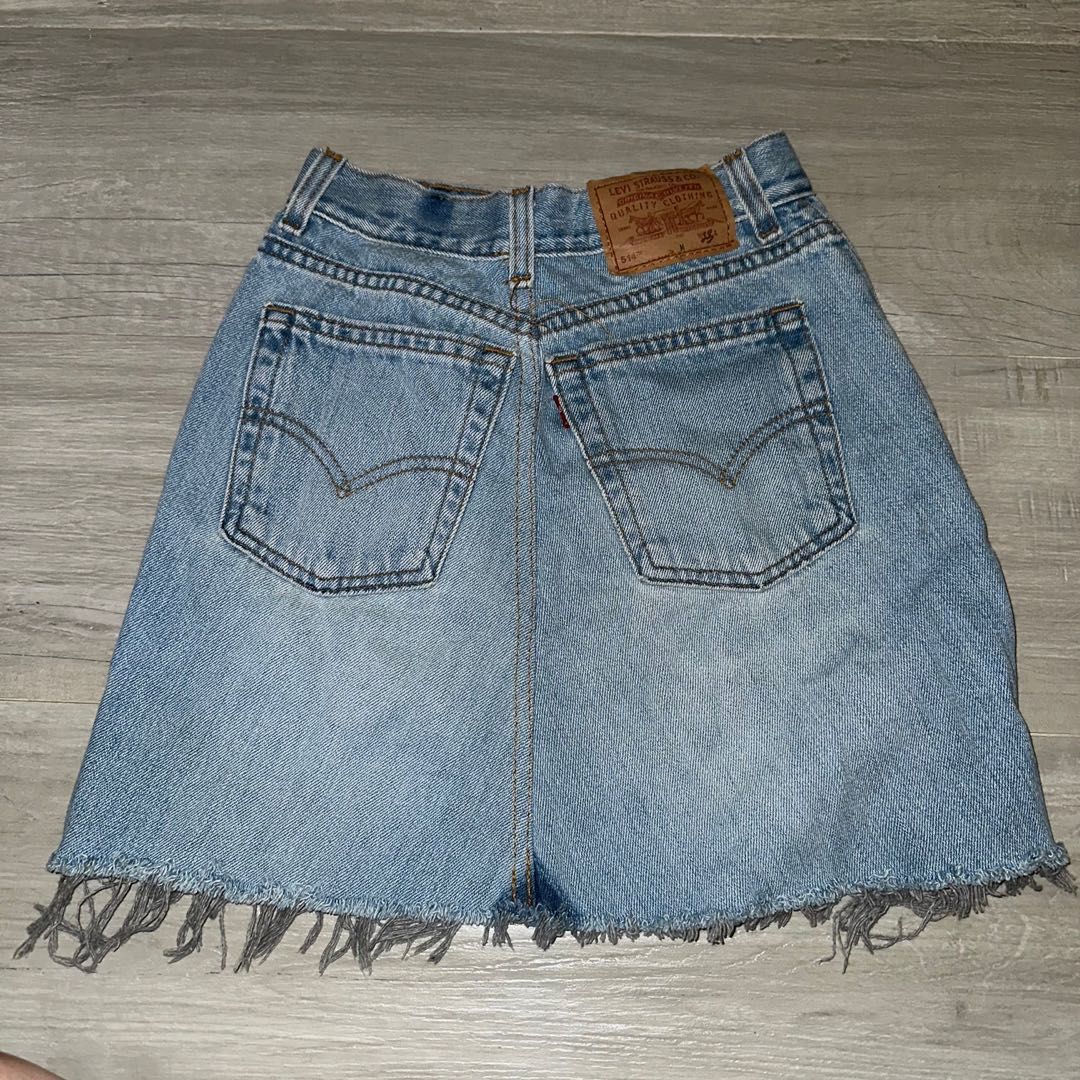 Vintage Levis Frayed Denim Skirt