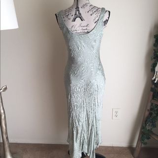 Vintage Velvety Sequined Mermaid Hem Long Dress