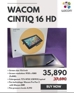 Wacom Cintiq 16 HD Brandnew Promo Sale