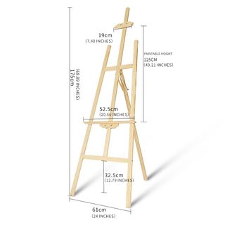 Solid Wood Easels, 150cm/175cm Tall Folding Easel Adjustable Height  Painting Holder Portable Display Easel for Pictures, Posters and  Crafts(Size:175CM,Color:A) (A 150CM) : : Home