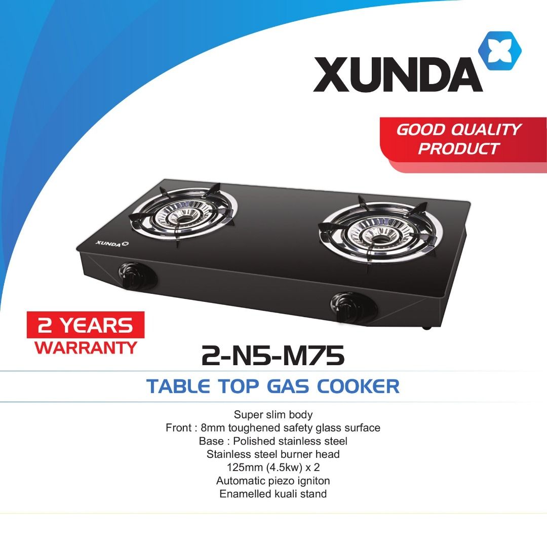 Xunda Cooker Two Plate Burner Turbo Tabletop Gas Stove - China Gas Stove  and Gas Cooker price