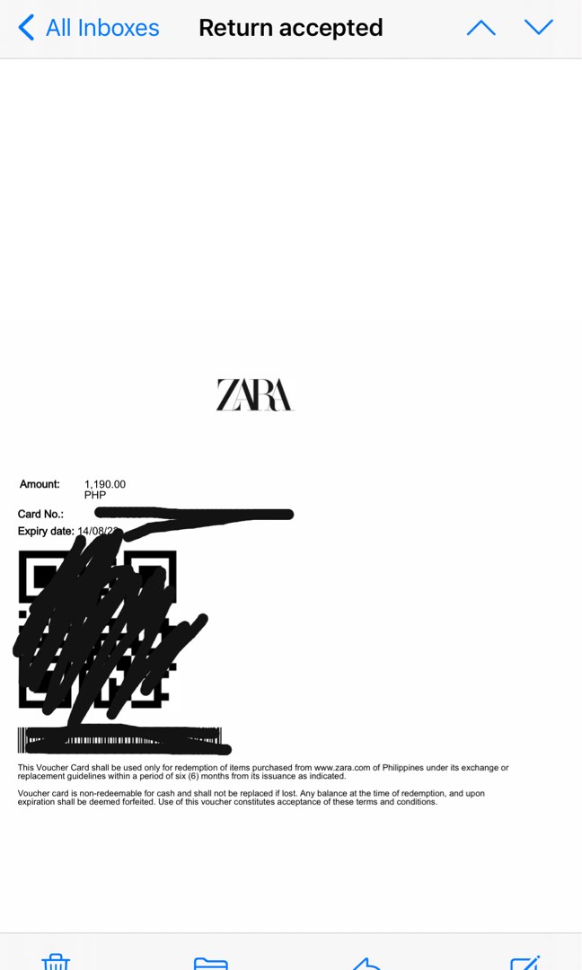 Zara voucher shopping on Carousell