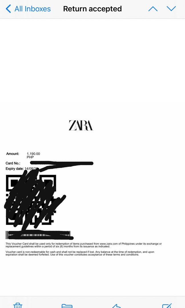 Zara voucher shopping on Carousell
