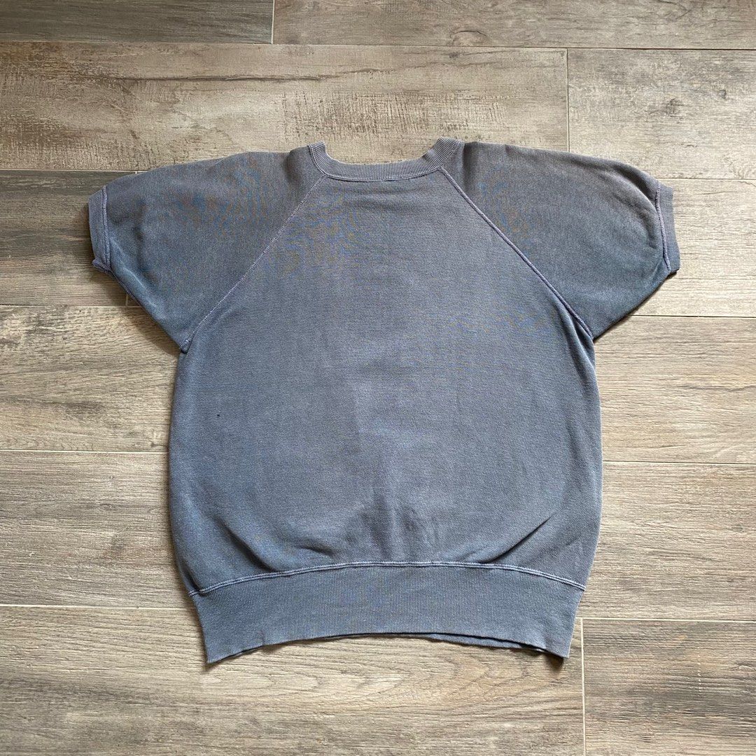 50s 60s VINTAGE SUN FADED SHORT SLEEVE SWEATSHIRT USA 古著衞衣, 男