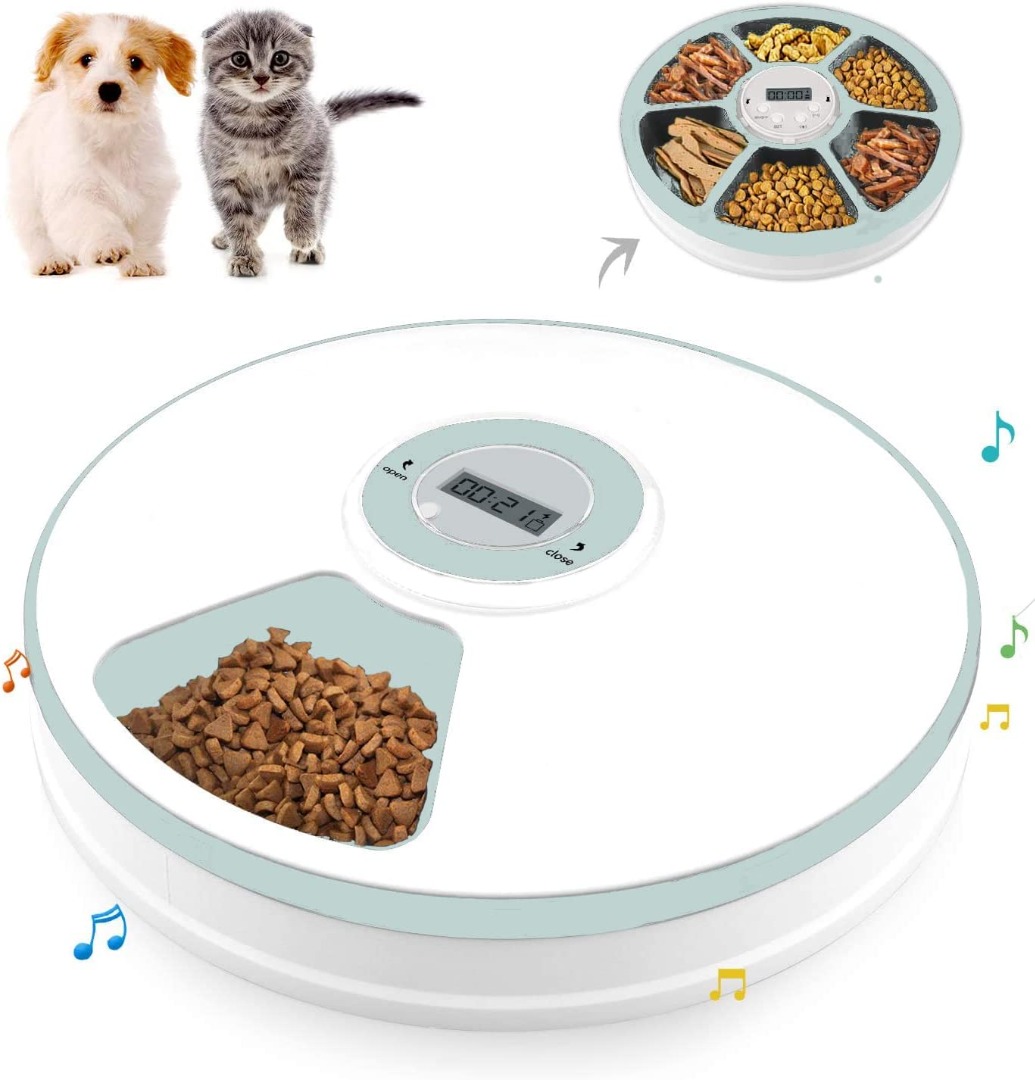 6 Meals Automatic Cat Feeder Auto Pet Feeder With Programmable Photo Inspiration