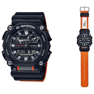 佐敦門市 現貨 100% 全新 Casio G-Shock 最新推出 GA-900C-1A4 GA-900C GA-900 運動風 尼龍帶 Nylon Strap Orange 橙色 經典 熱賣 人氣 超輕 強悍 鮮明 Standard Black 標準 黑色 一年保養64240588650753110