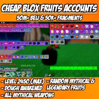🍩 Dough Awakened | Level 2450 Blox Fruits Accounts