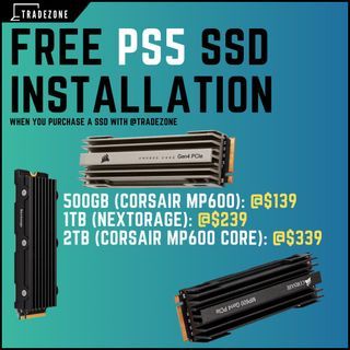 🆓 Installation for PS5 Corsair MP600 500GB/1TB/2TB SSD upgrade for your Playstation 5 / PS5