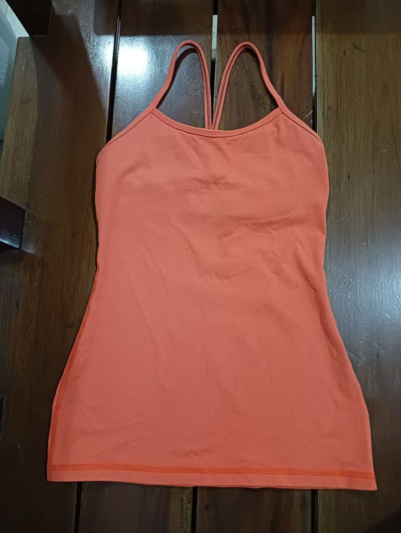 Lululemon athletica pink tank top - LULULEMON pin striped women's