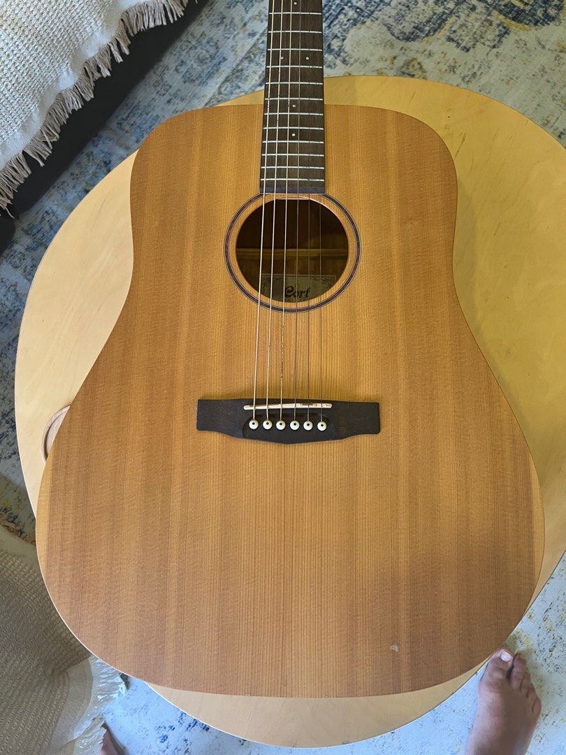 Acoustic Guitar CORT + carrying bag + stand, Hobbies & Toys, Music