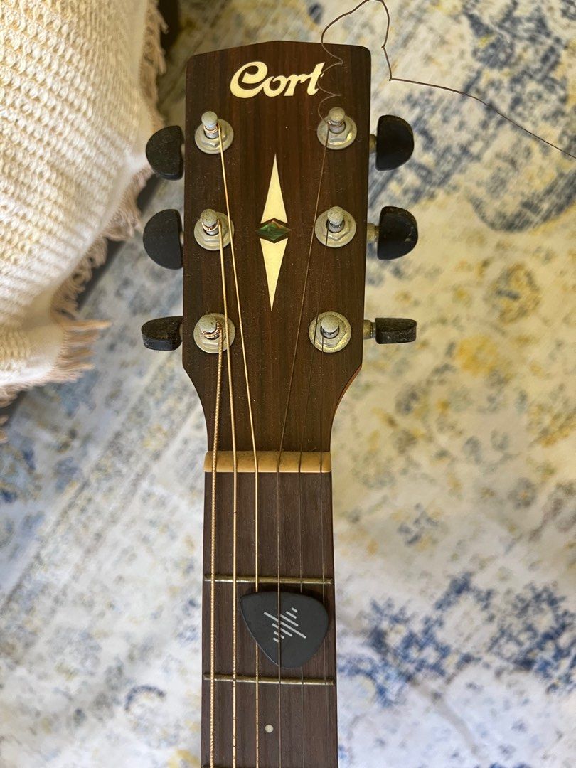 Acoustic Guitar CORT + carrying bag + stand, Hobbies & Toys, Music