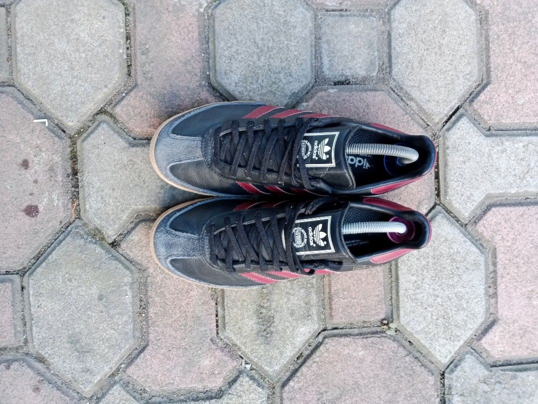 peach and white superstars