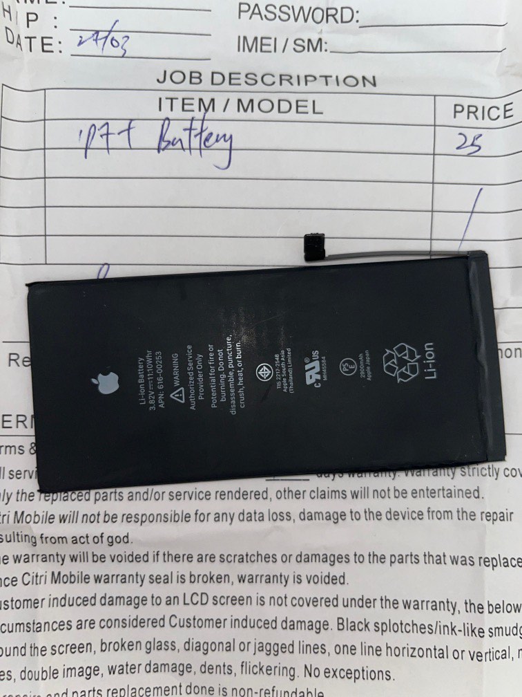 Apple iPhone 7 battery, Photography, Photography Accessories, Batteries