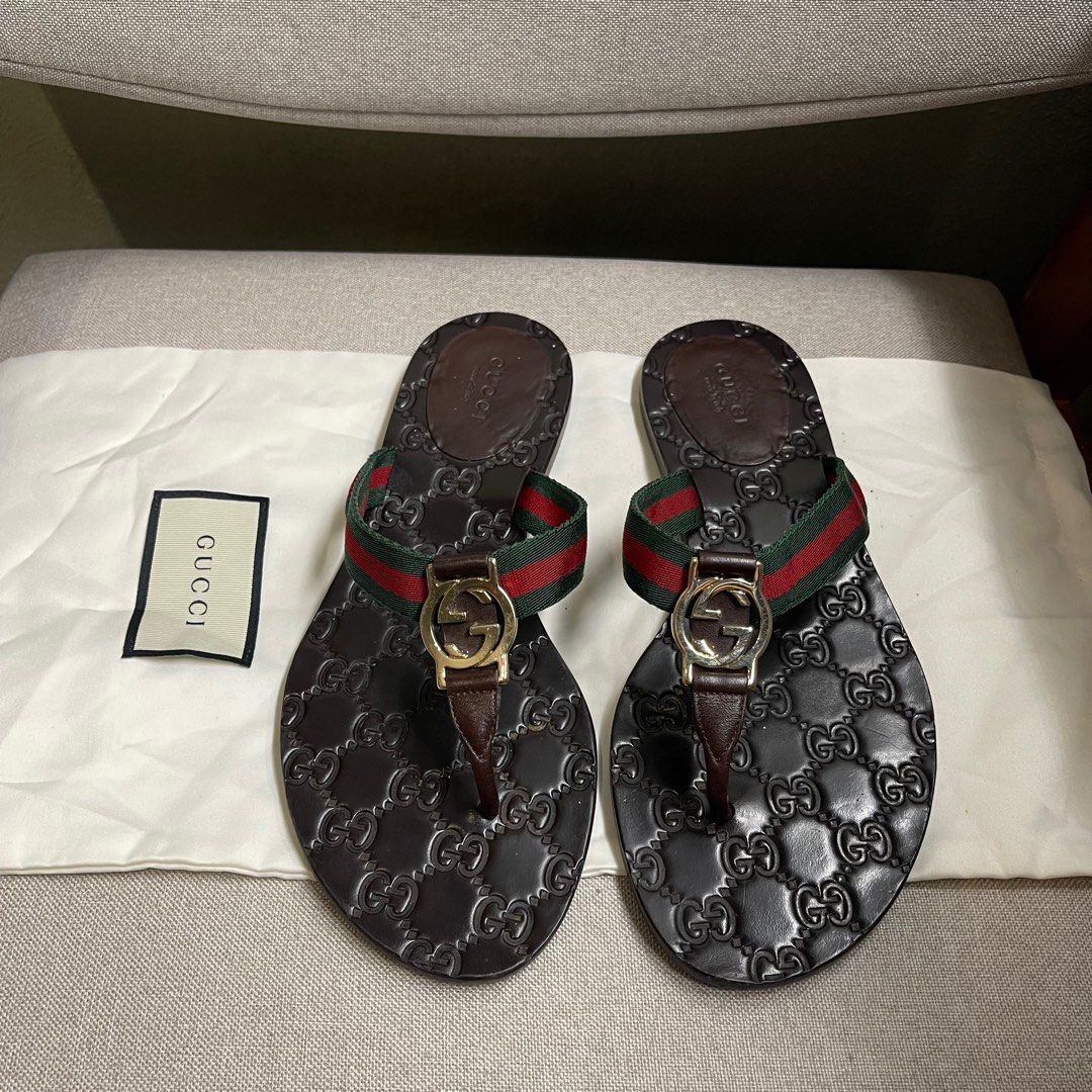 Gg web best sale thong sandals