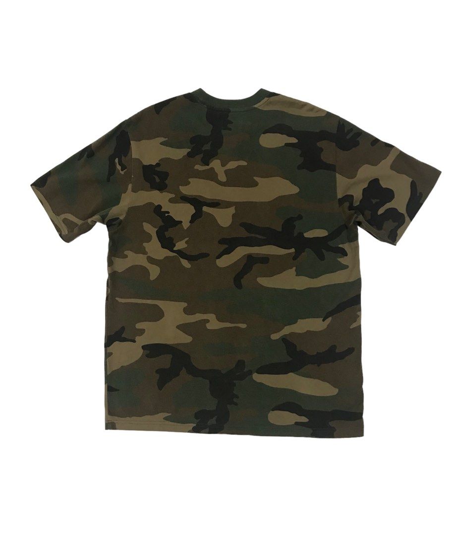 Authentic Supreme Camo Fine Wire Embroidery centre Logo Tee T