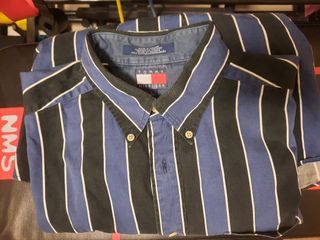 Authentic Vintage 90's Tommy Hilfiger Shirt, Button Cuff, Regular Fit U.S. Size L (Asian XL), Good Condition!