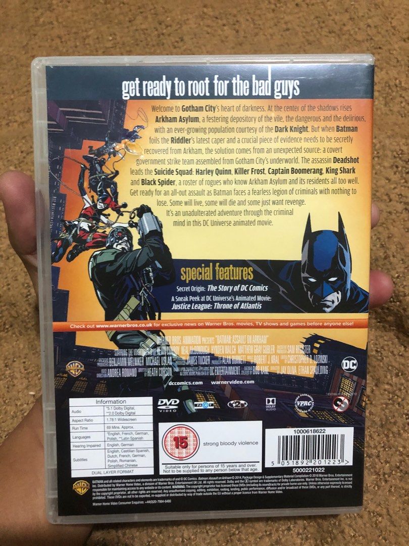 Batman assault on arkham special 2disc dvd set, Hobbies & Toys, Music &  Media, CDs & DVDs on Carousell
