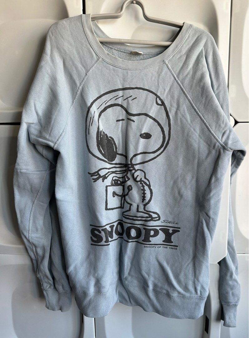 Beams x Peanuts SNOOPY astronaut 'vintage processed' crewneck