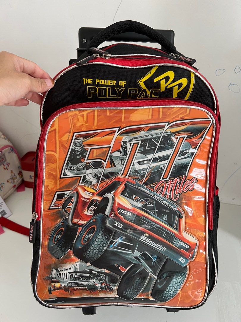 Beg sekolah roda Poly Pac 16 Authentic Hobbies Toys