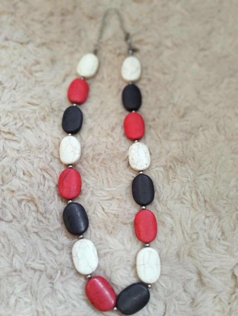 Black white and red Necklace Women s Fashion Jewelry