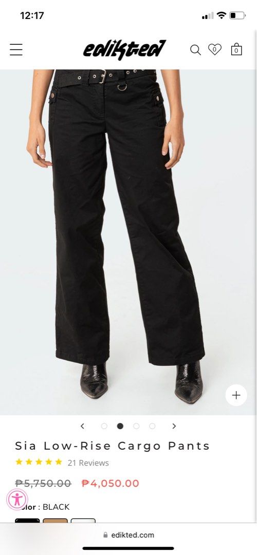 BNWT EDIKTED sia low rise cargo pants on Carousell