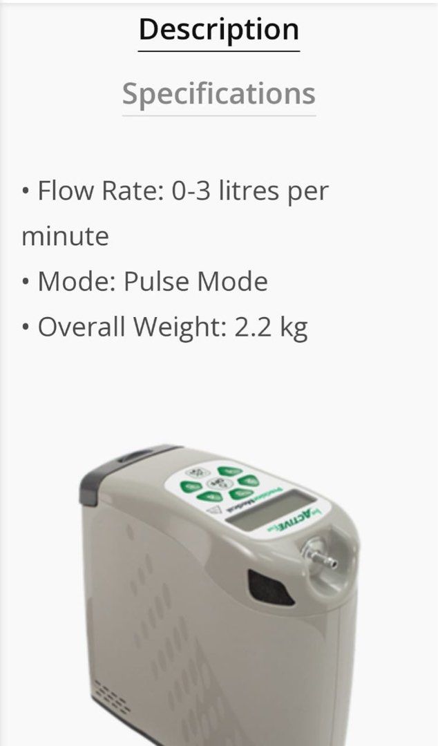 Live O2 Machine BRAND NEW - Precision Medical Live Active Five Portable Oxygen ...