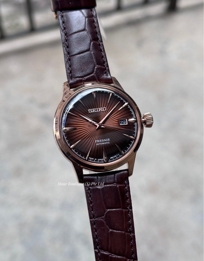 Brand New Seiko Presage Rose Gold with Brown Dial Automatic Watch SRPB46J1,  Men's Fashion, Watches & Accessories, Watches on Carousell