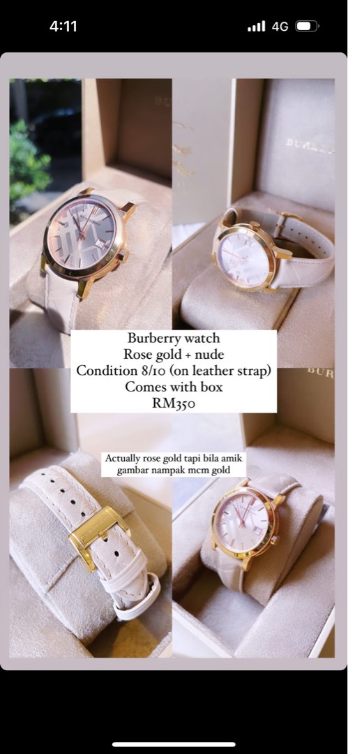 Burberry watch, Women's Fashion, Watches & Accessories, Watches on Carousell