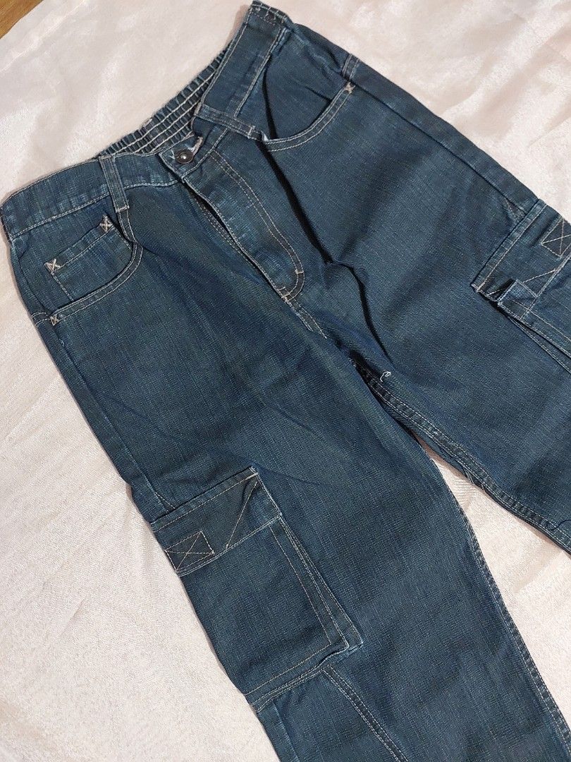 Cargo Pants Denim, Women's Fashion, Bottoms, Jeans on Carousell