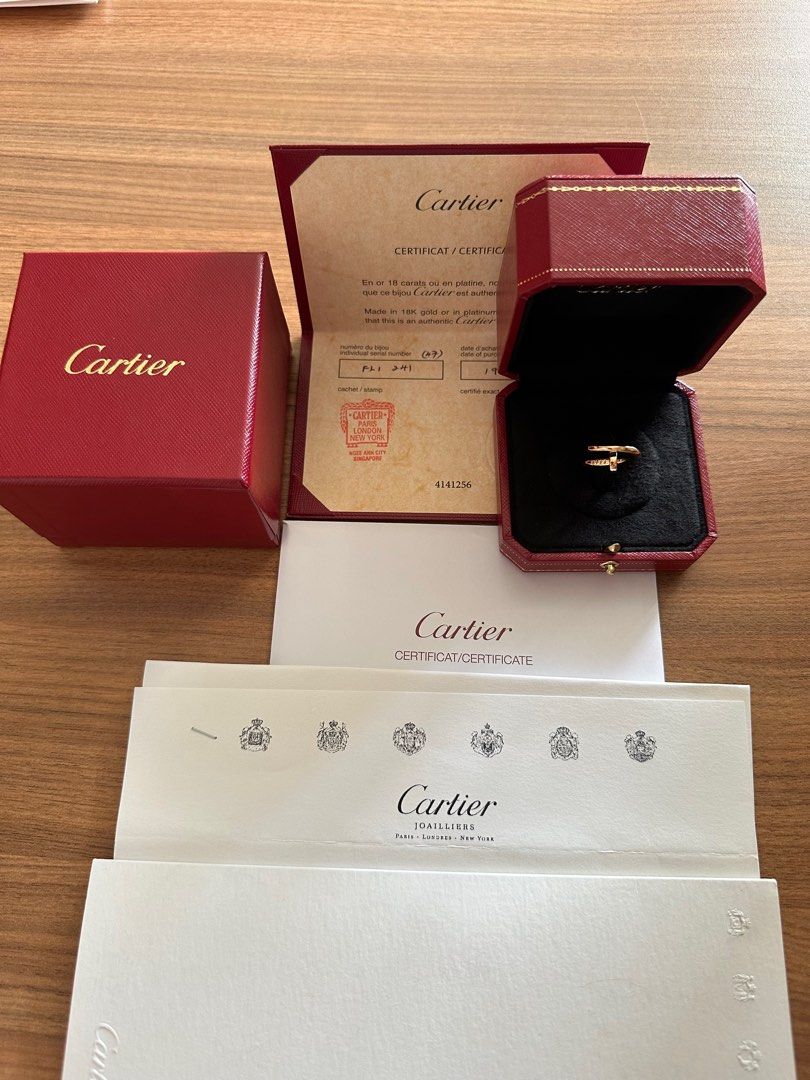 Cartier rose gold nail ring hot sale