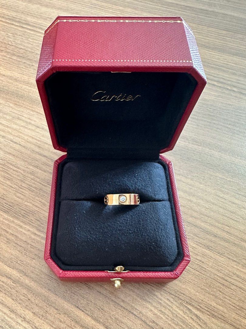 Cartier Love Ring 3 Diamonds Cartier Ring Rose Gold Ring