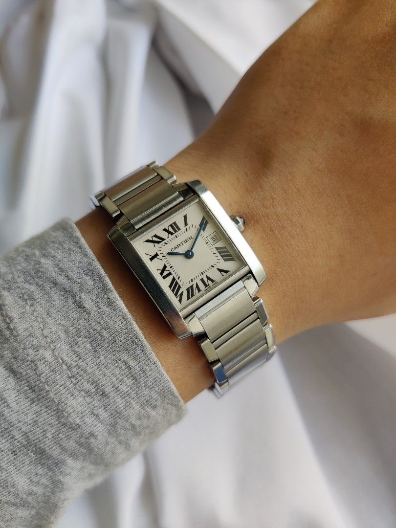 Cartier Tank Francaise "Full Set", Luxury, Watches on Carousell