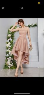 Champagne Pink Shein Long Formal Dress