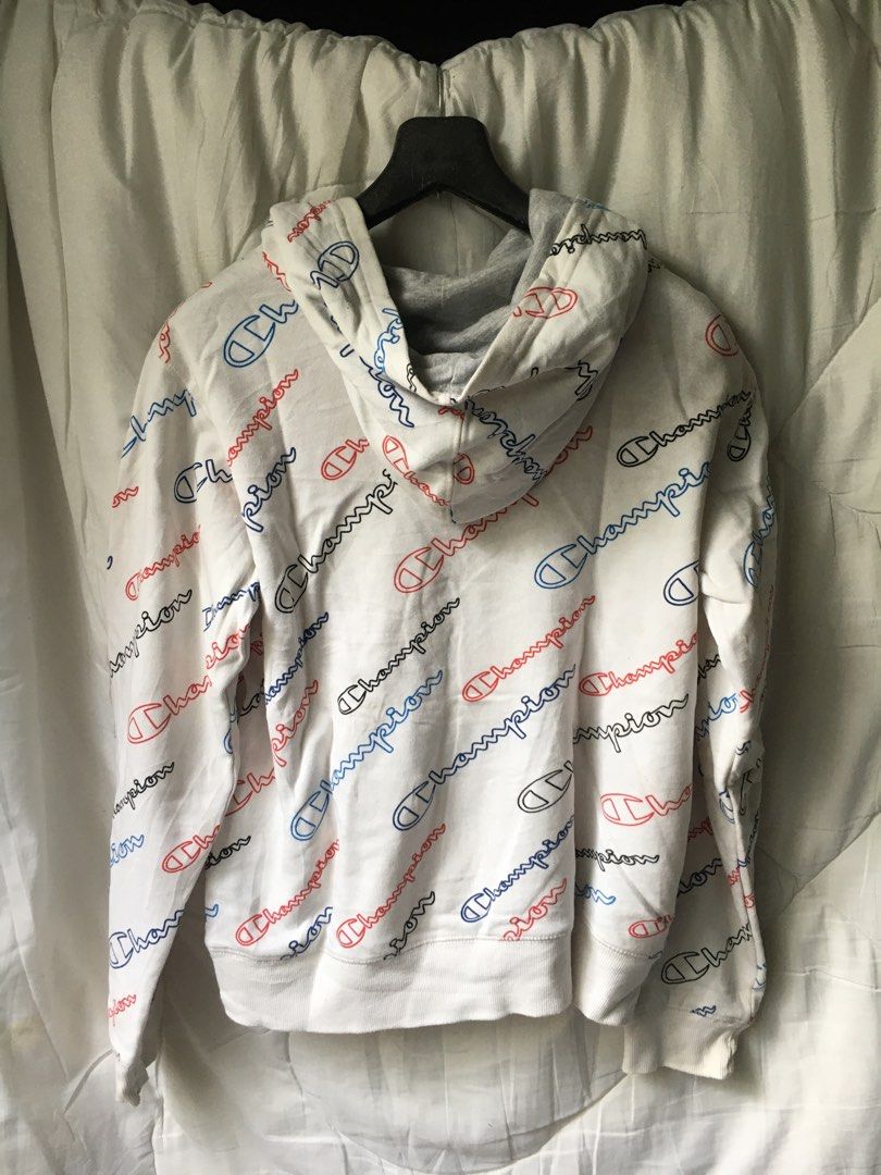 CHAMPION ALL OVER PRINT HOODIE, Men's Fashion, Tops & Sets, Hoodies on  Carousell