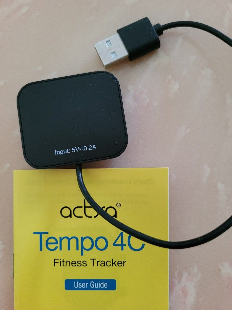 Charger. Actxa Tempo 4C Fitness Tracker charger, Mobile Phones