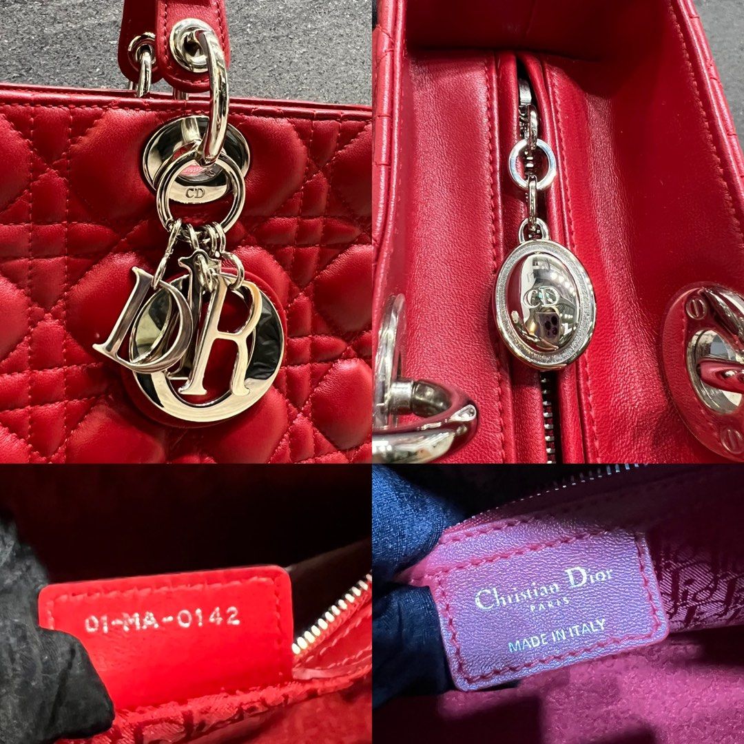 Lady Dior Micro Bag Scarlet Red Cannage Lambskin