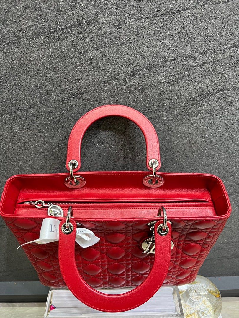 Dior - Lady Micro Bag Scarlet Red Cannage Lambskin - Women