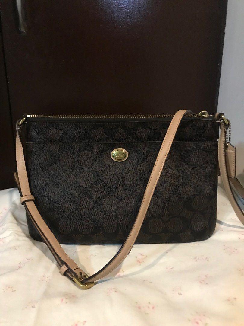 COACH Brown Peyton Crossbody Signature Bag Women s Fashion Bags