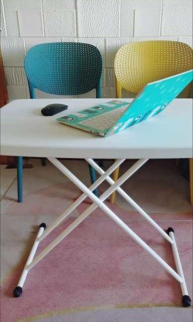 Computer Study Table Folding (Category: Tables & Sets) located in Quezon City. Submitted by mf143 (Listing ID 1215497063, Image 2). Description: Folding Table Adjustable Height Perfect for WFH set up Viber: 09178202707 FB: https://m.facebook.com/jung.nam.73932 Shopee: https://shope.ee/7zepb3grXl.