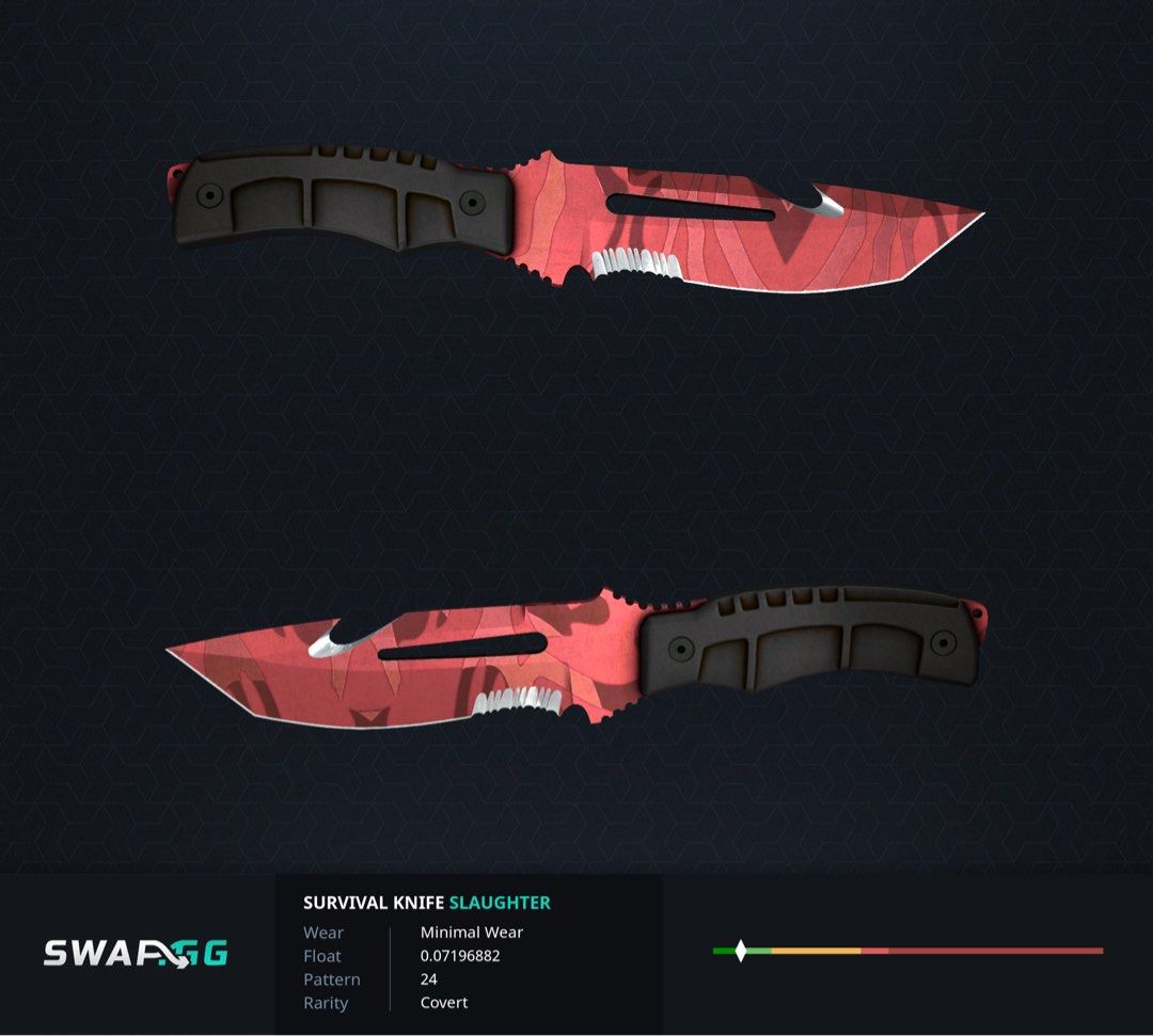 CSGO Survival Knife Slaughter MW, Video Gaming, Video Games, Others
