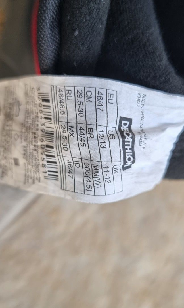 Decathlon Men's Warm Waterproof Snow Hiking Boots SH100 XWARM, Men's