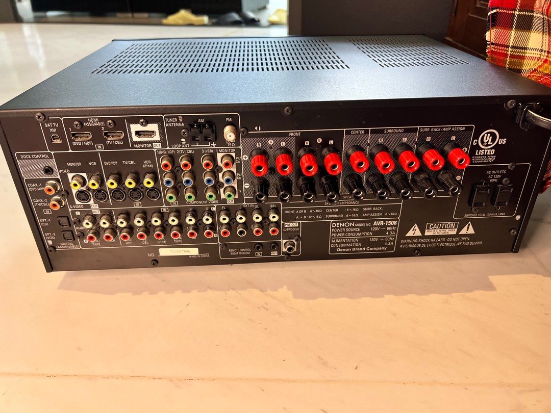 Denon AVR 1508 Dolby Digital EX Decoding A/V Receiver, Audio, Soundbars