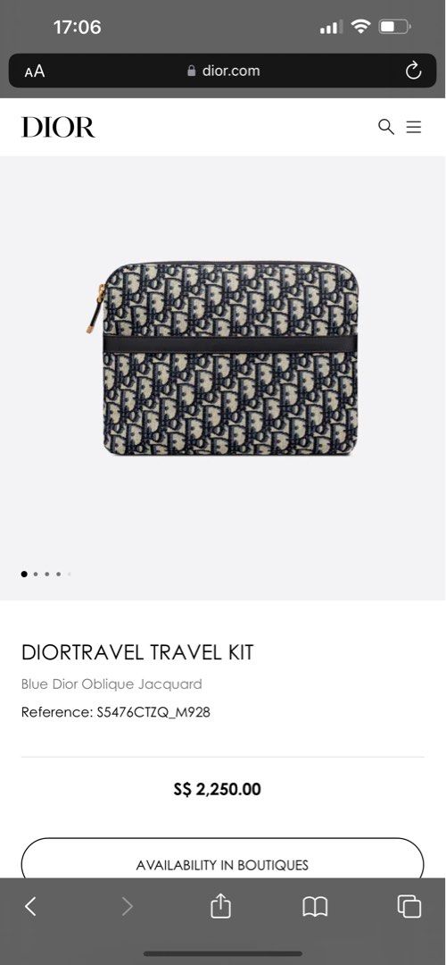 Dior oblique clearance travel kit