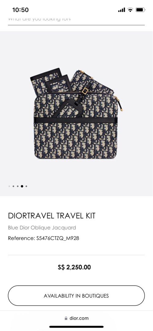 Dior travel top kit pouch