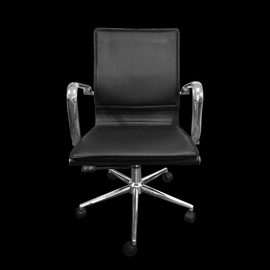 Ergodynamic EMC162 Mid Back Padded Office Chair (Black) Office