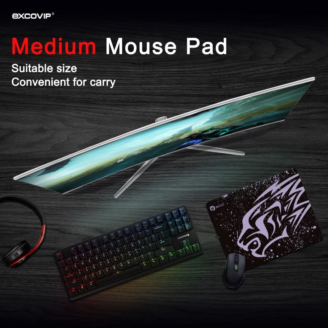 MEWOOCUE Gaming Laptop Mouse Pad,Sea Wave Big Mice Pads PC Keyboard  Waterproof and Non-Slip 31.5 x 11.8inches 3mm Thick XL,XXL Rubber Table  Mat