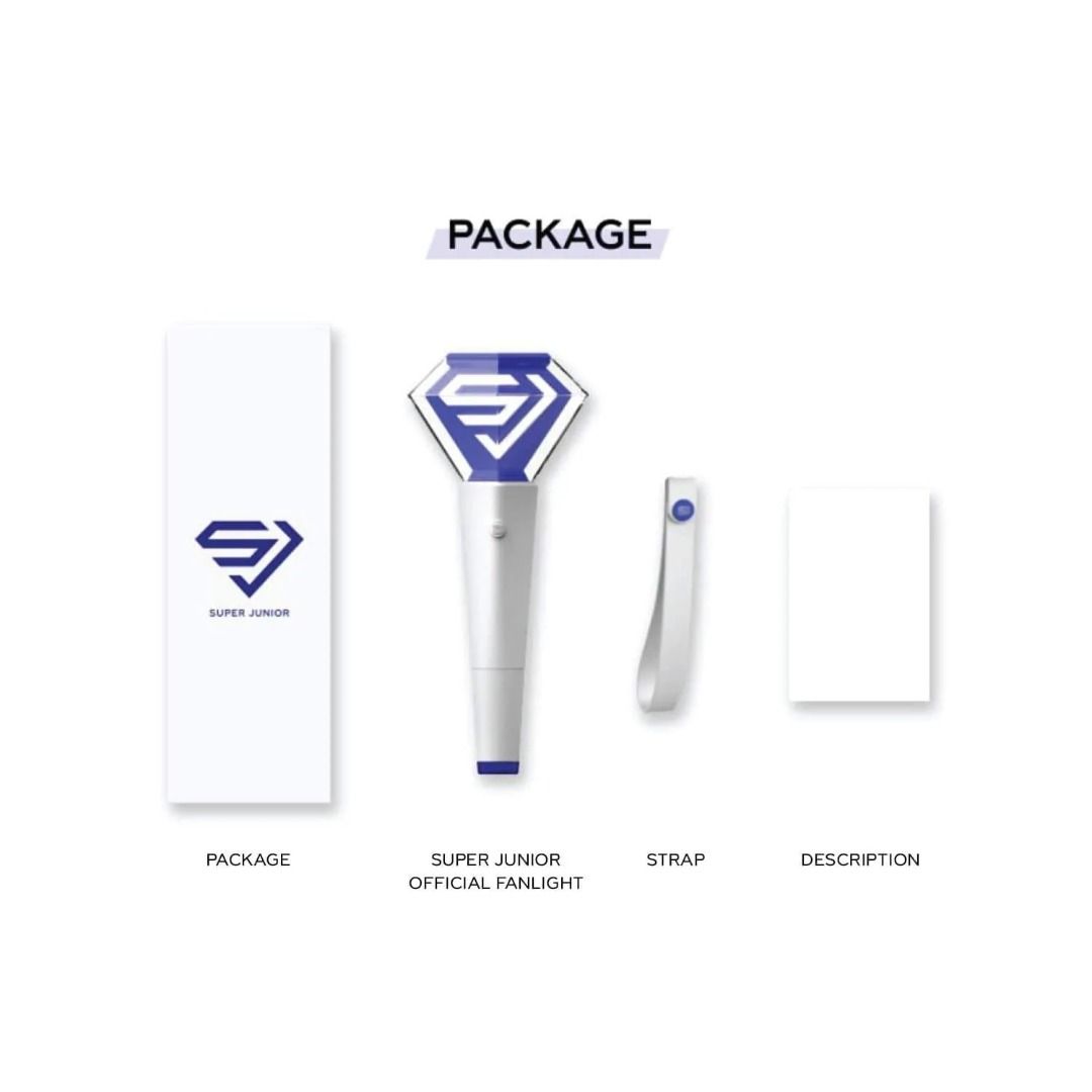 FAST ETA SUPER JUNIOR Official Light Stick ver. 2 (Category: K-Wave Merchandise) located in Caloocan City. Submitted by ktoyouph_ (Listing ID 1196185552, Image 3). Description: FAST ETA SUPER JUNIOR Official Light Stick ver. 2 ALL IN + Local SF 🛒 DM to order • SUPER JUNIOR Official Light Stick release date: October 28, 2019 • Sealed and official • Components: Package, Light Stick, Strap and Description • Power: 3EA AAA Batteries (Not Included) •
